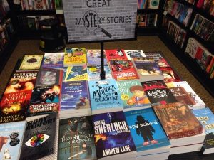 A wonderful mystery display at Waterstones Ipwich - photo by Gemma Cooper
