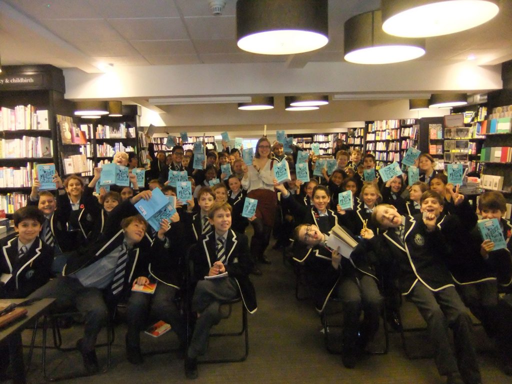 A host of young detectives with the book!