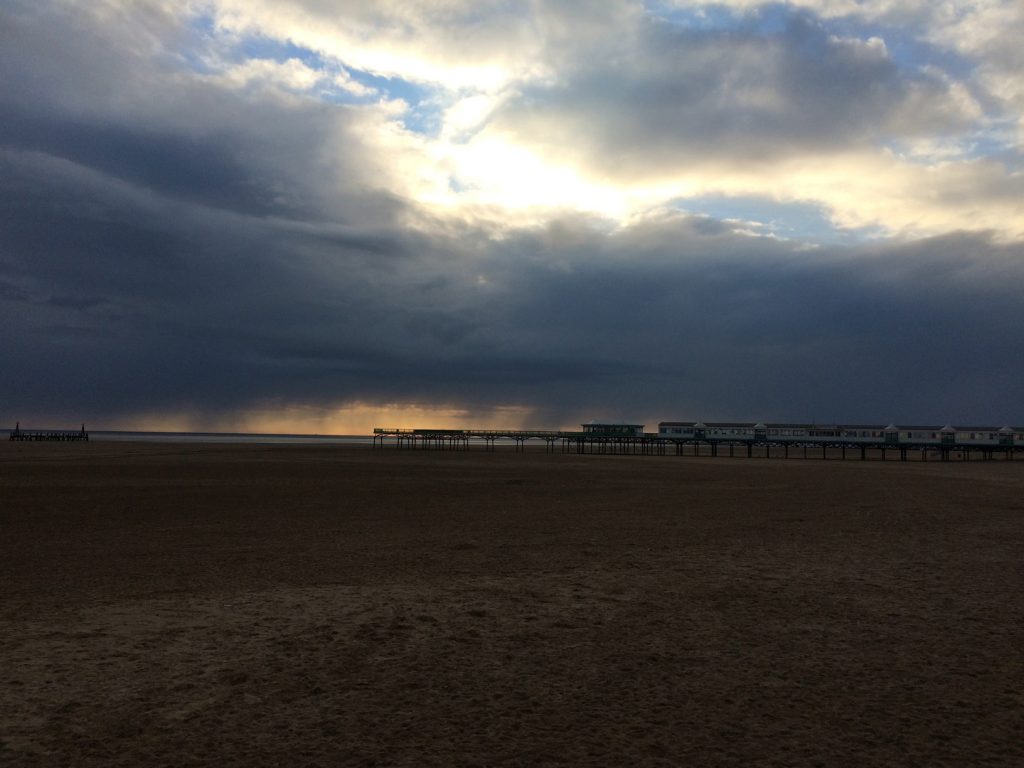 Sunset on the beautiful St-Annes-on-Sea beach
