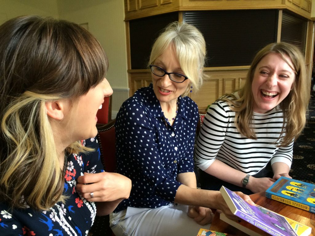 Kate Pankhurst, Helen Moss and Katherine Woodfine plot our next crime