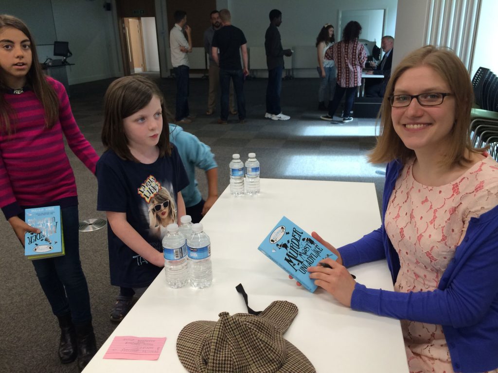 Signing Libby's book after my talk